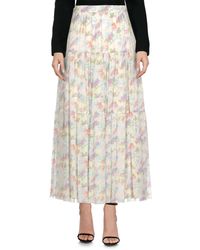 Saint Laurent White Long Skirt