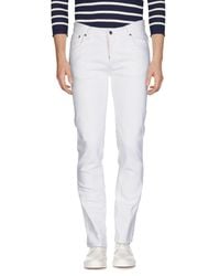 Nudie Jeans White Denim Trousers for men
