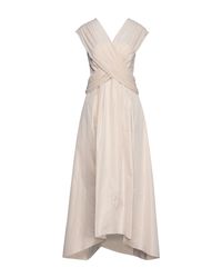 Peserico Synthetic Long Dress in Ivory (White) - Lyst