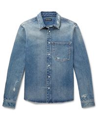 Camisa vaquera Balenciaga de Denim de color Azul para hombre - Lyst