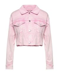 Guess Denim Outerwear in Pink | Lyst