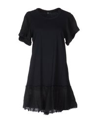 European Culture Blue Short Dress