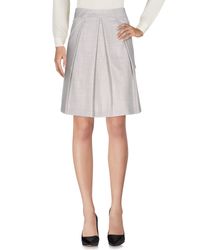 Fabiana Filippi Gray Knee Length Skirt