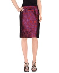Dries Van Noten Red Knee Length Skirt