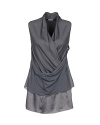 Brunello Cucinelli Gray Top