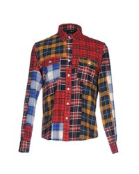 stussy mixed check shirt