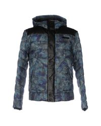 Roberto Cavalli - Blue Down Jacket for Men - Lyst