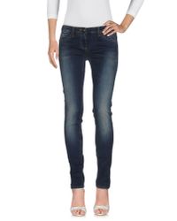 Elisabetta Franchi Blue Denim Pants