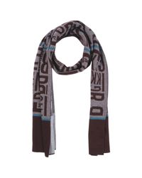 Bikkembergs Purple Oblong Scarf for men