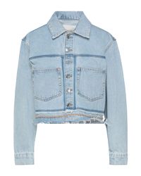 maje cropped denim jacket