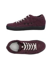 Leather Crown Purple Low-tops & Sneakers