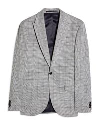 topman check coat