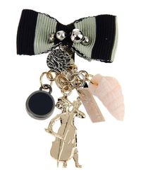 Jil Sander Navy Green Brooch
