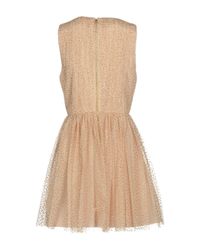 Alice + Olivia Natural Kurzes Kleid