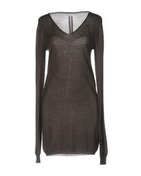 Rick Owens Gray Short Dress