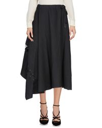 Yohji Yamamoto Black 3/4 Length Skirt