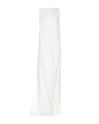 DRKSHDW by Rick Owens White Long Dress