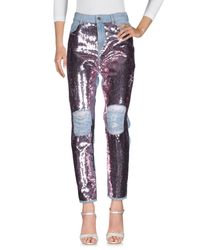 Au Jour Le Jour Blue Denim Trousers