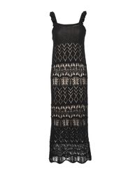 Rebel Queen By Liu Jo Cotton Long Dress in Black | Lyst Australia