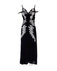 Francesco Scognamiglio Black 3/4 Length Dress