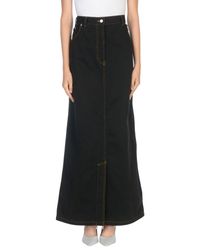 Dries Van Noten Black Denim Skirt