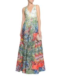 Alice + Olivia Multicolor Langes Kleid