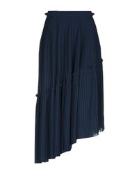 KENZO Synthetic 3/4 Length Skirt in Dark Blue (Blue) - Lyst
