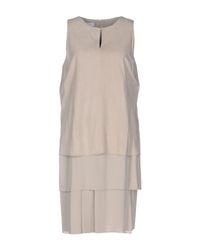 Brunello Cucinelli Gray Short Dress