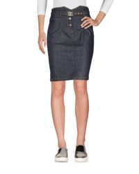 Ermanno Scervino Blue Denim Skirt