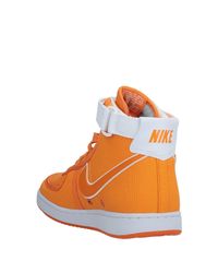 nike high tops orange and blue