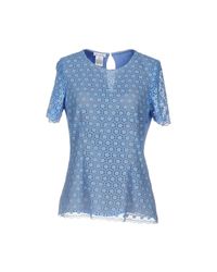 Oscar de la Renta Blue Blouse