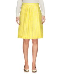 P.A.R.O.S.H. Yellow Knee Length Skirt