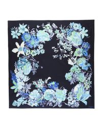 Emanuel Ungaro Blue Square Scarf