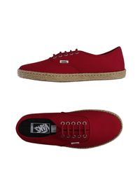 EspadrillasVans in Tela da Uomo colore Rosso | Lyst