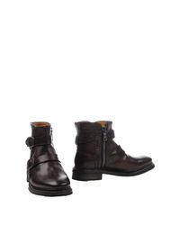 John Varvatos Brown Ankle Boots