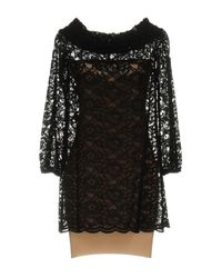 Manila Grace Black Short Dress