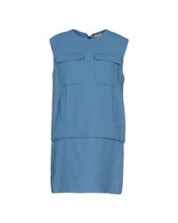 P.A.R.O.S.H. Blue Short Dresses
