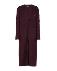 Manteau long Rochas en coloris Purple