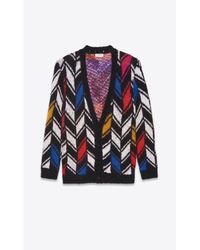 ysl blue cardigan
