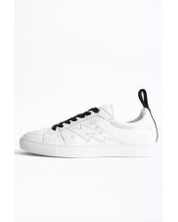 ZADIG \u0026 VOLTAIRE - Baskets ZV1747 Amour Cuir Blanc
