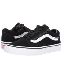 vans old skool zip black leather