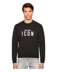 DSquared² Cotton Icon Sweatshirt in Black for Men - Lyst