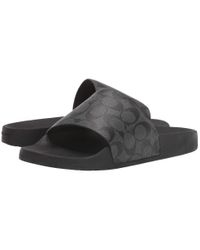 coach men's signature slides