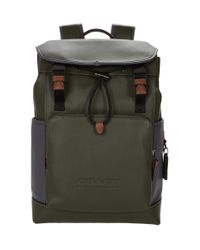 color block flap backpack