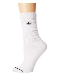 Adidas Originals White Originals Slouch Single Crew Sock