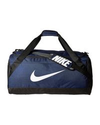 Nike Brasilia Large Duffel Bag (black/black/white) Duffel Bags in Blue for Men - Lyst