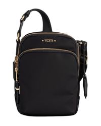 tumi leather shoulder bag