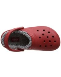 red fleece lined crocs