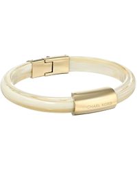 Michael Kors White Logo Plaque Bracelet