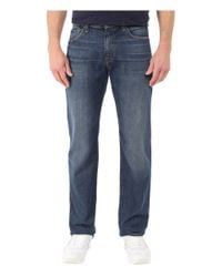 7 For All Mankind Blue Standard Straight Leg In Tacoma Hills for men